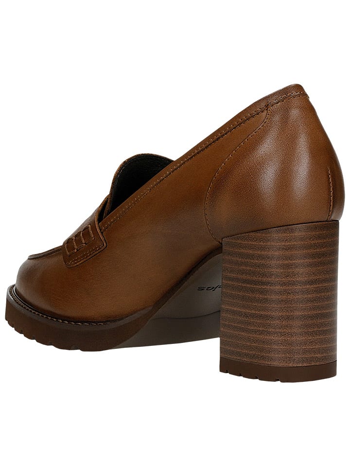 Wojas Leder-Pumps in Hellbraun günstig kaufen