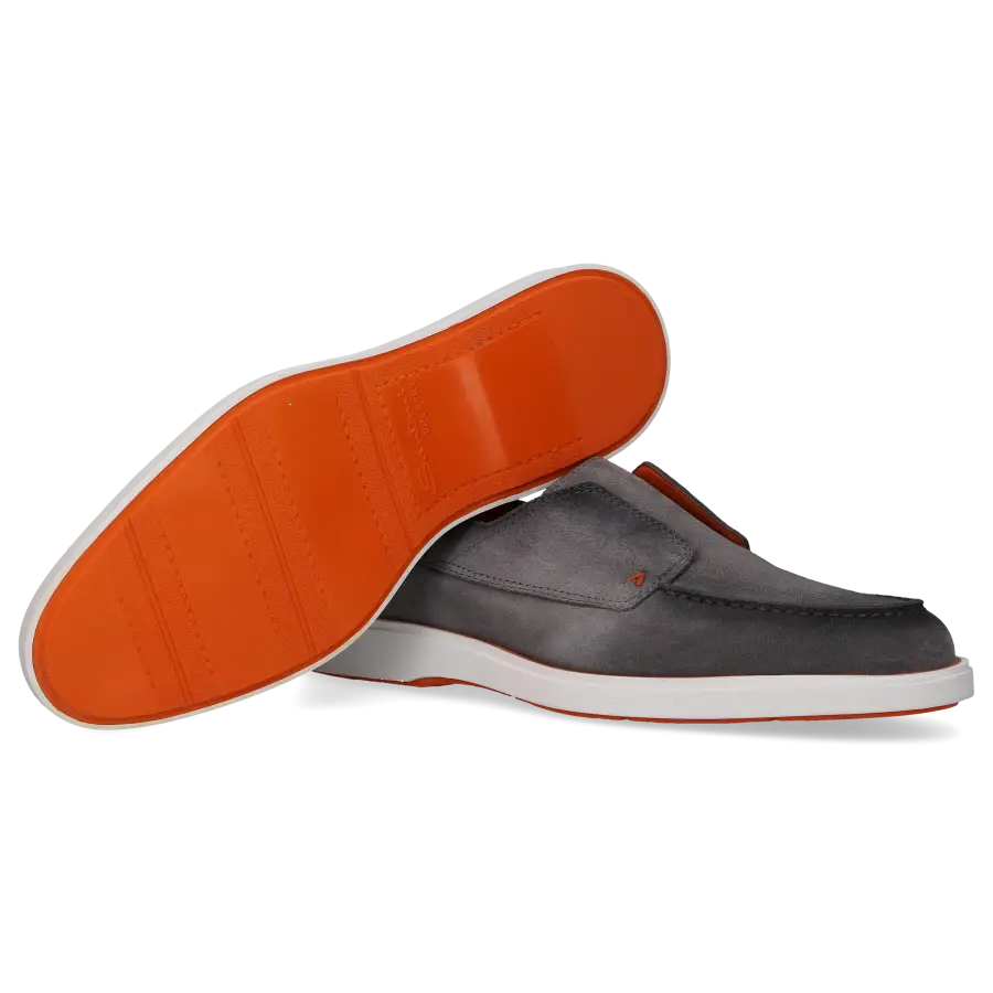 Santoni - Loafer 18407 Veloursleder - grau