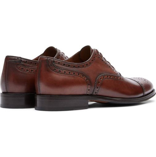 Lottusse Oxford Aus Kalbsveloursleder In Mokka