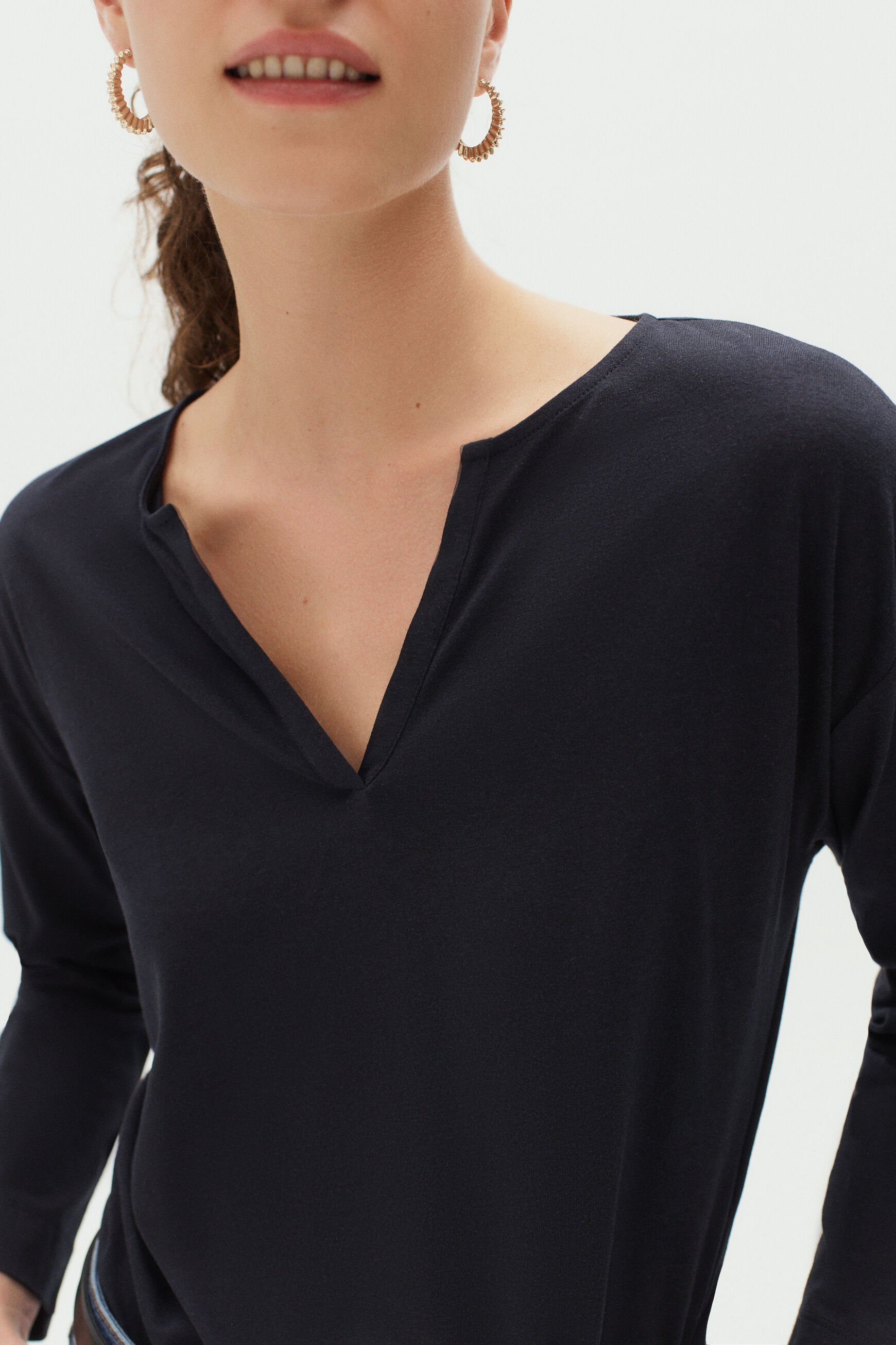 t-shirt texas bleu marine femme