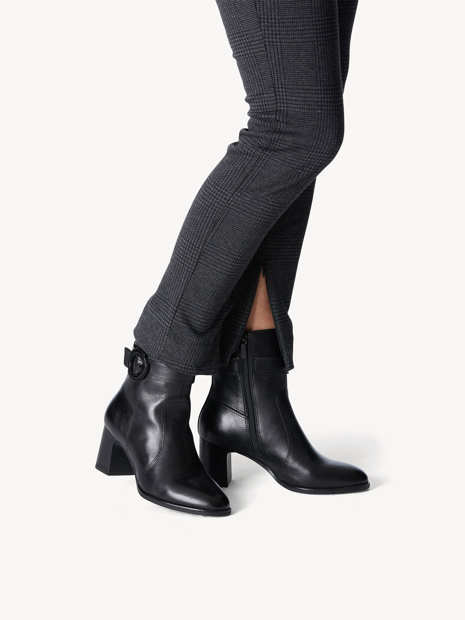 Bottine en cuir - noir