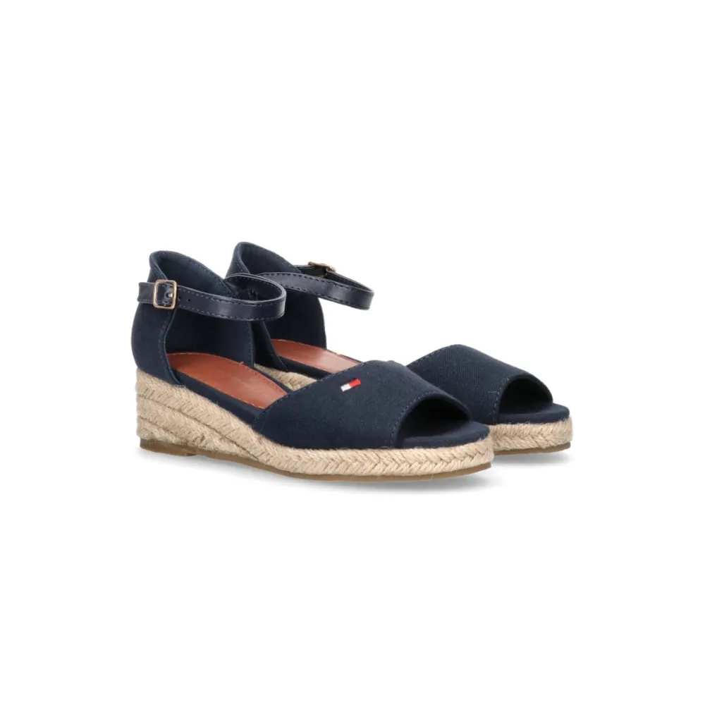 Tommy Hilfiger Rope Wedge Sandale T3A7-32185-0048800 / blau