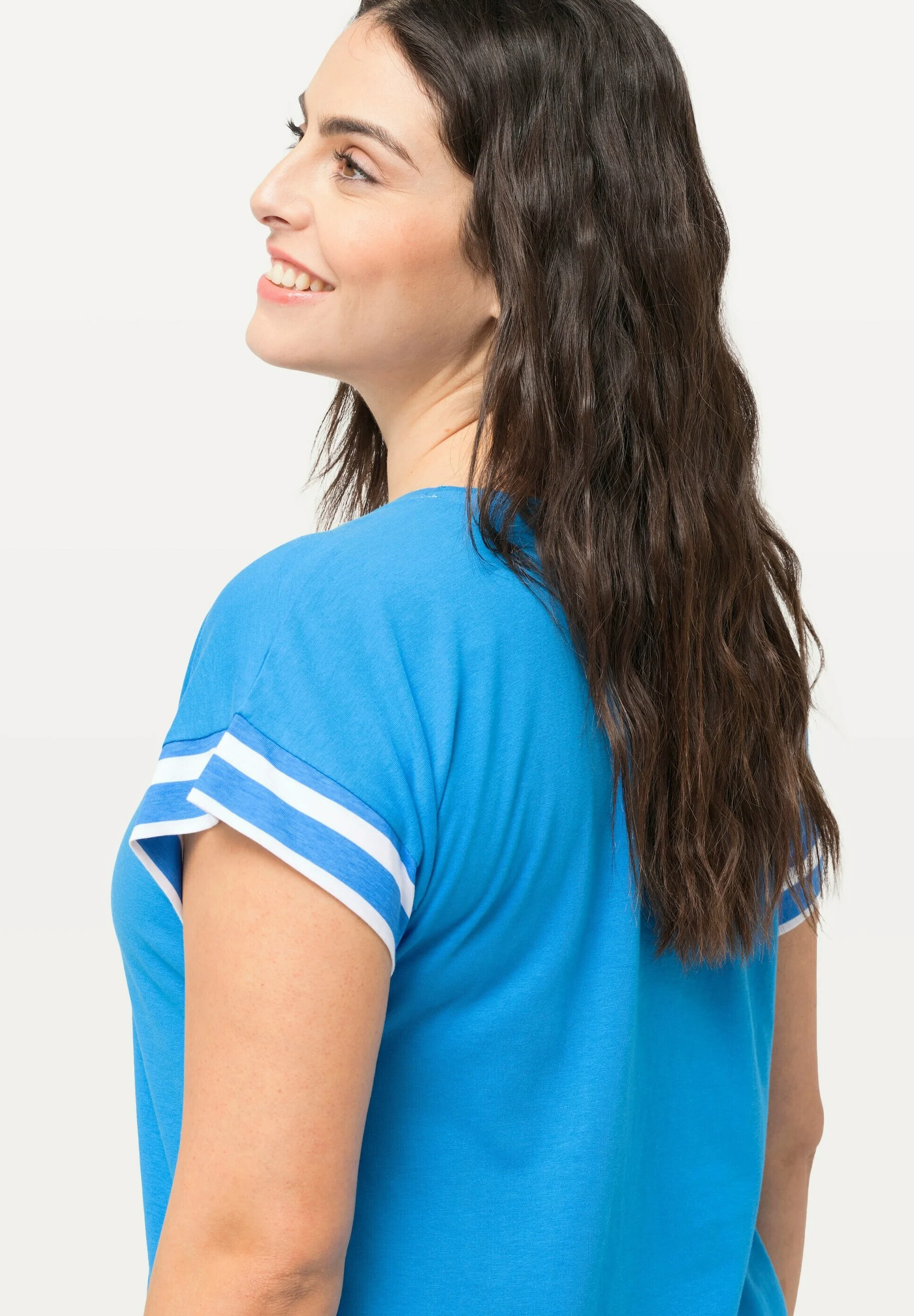 Ulla Popken STRIPED SHORTY SET - Pijama