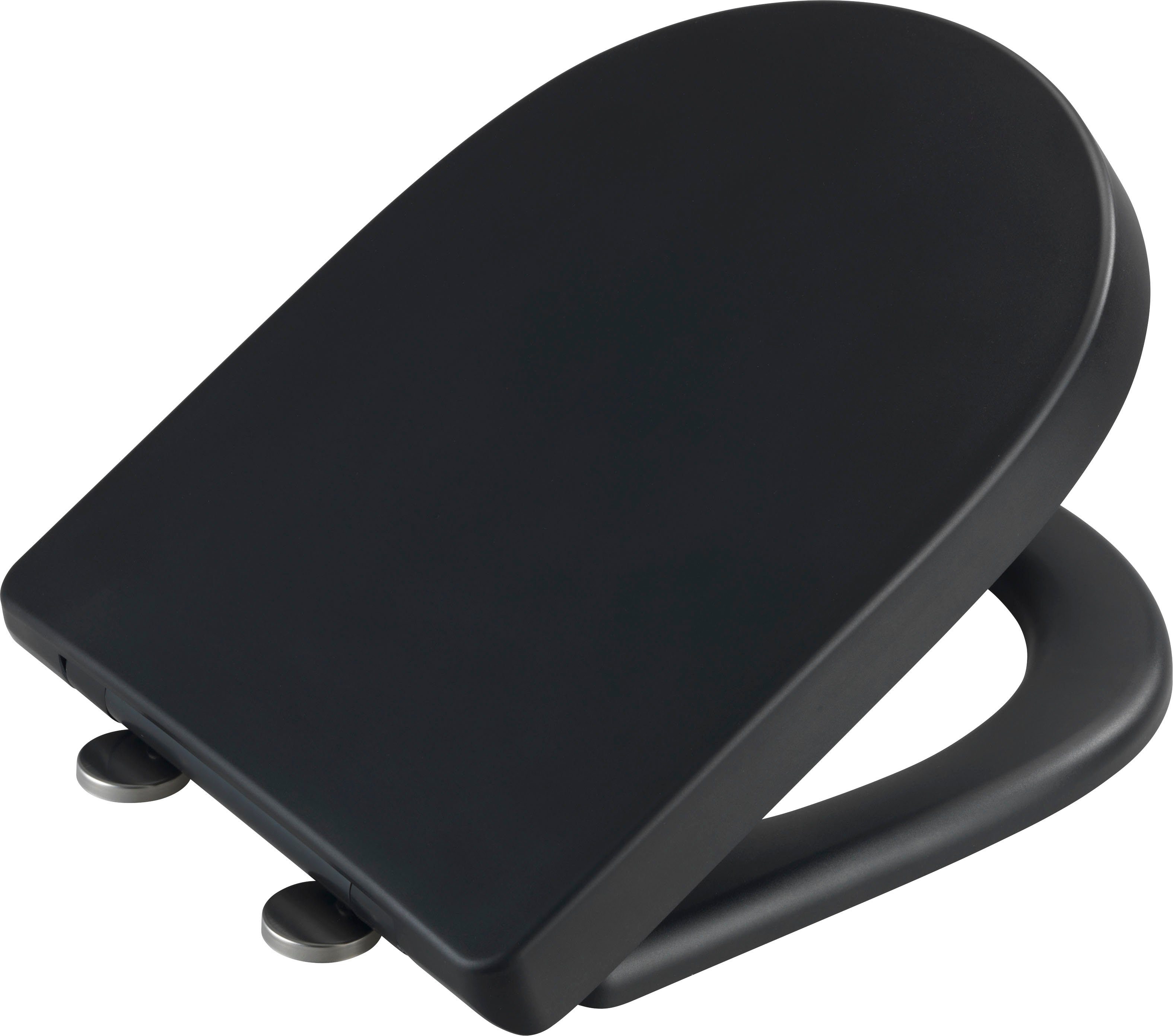 WENKO WC-Sitz Exclusive Nr. 3, schwarz, aus antibakteriellem Duroplast