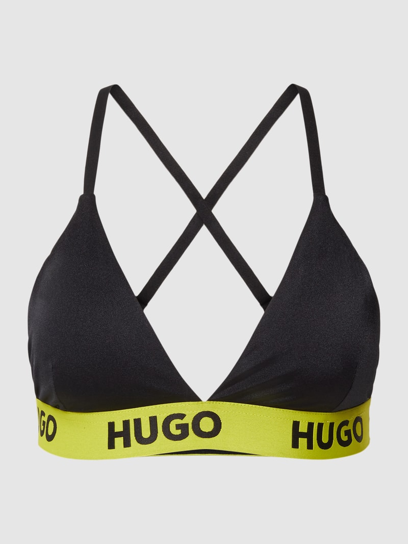 Bustier mit Logo-Bund Modell 'SPORTY' in schwarz