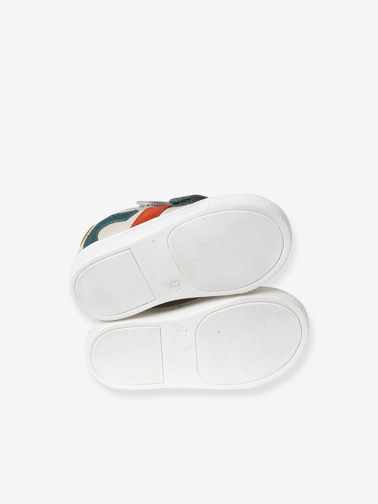Vertbaudet Baby Klett-Sneakers - wollweiß