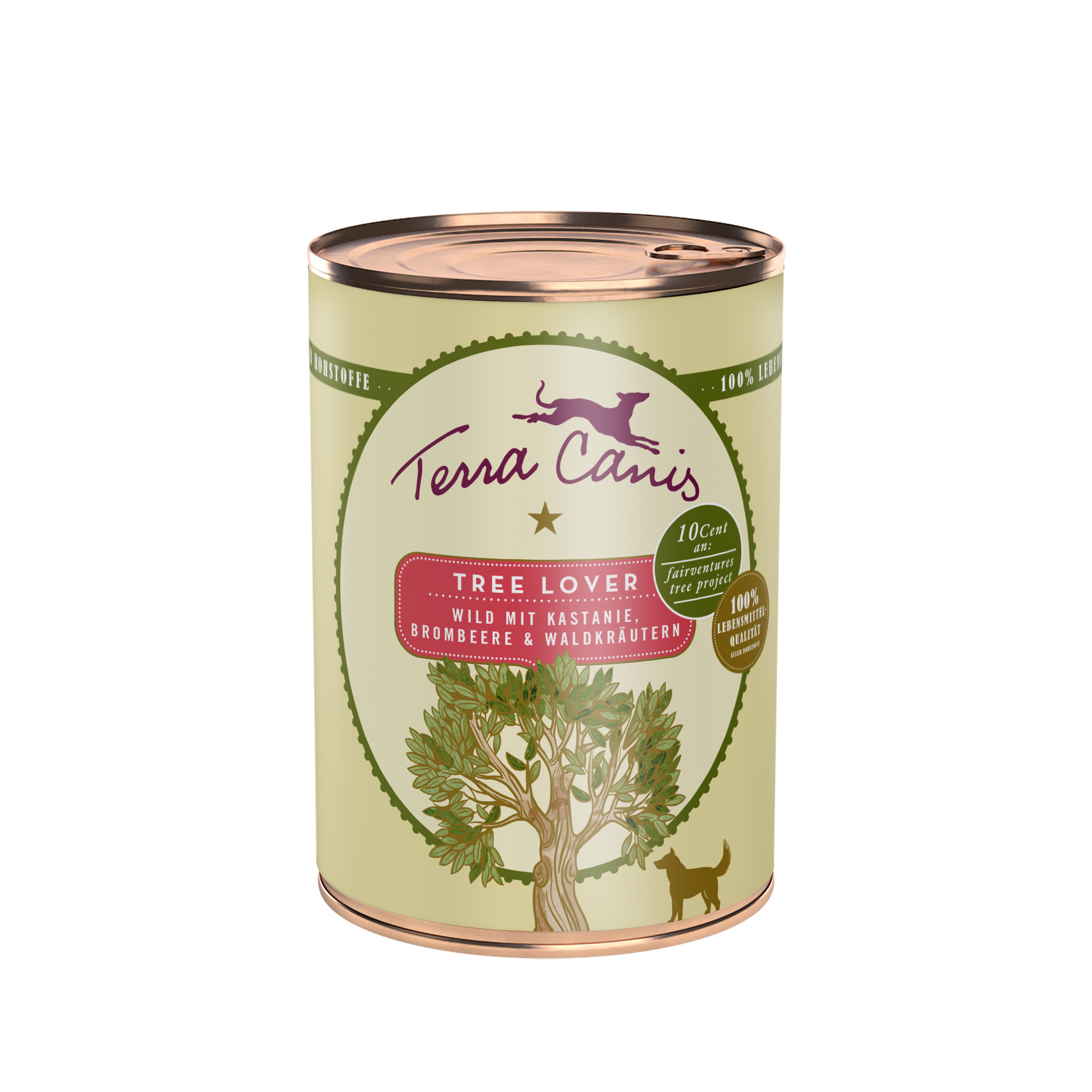 Terra Canis Hundenassfutter Terra Canis Tree Lover Wild mit Kastanie, Brombeere & Waldkräutern 6x400g