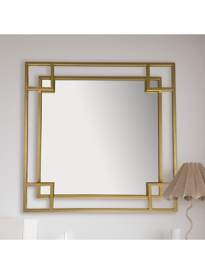 KADIMA DESIGN Wandspiegel 80x80 cm Metall Design Hängespiegel , Eisen günstig kaufen 60 x 60 cm