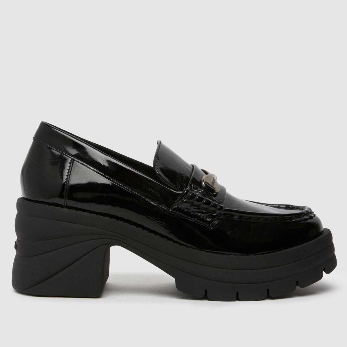 Kickers – Edie – Svarta loafers med låg klack och klack