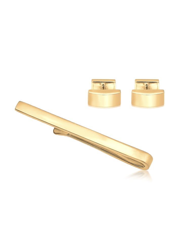 KUZZOI Schmuckset 925 Sterling Silber Geo in Gold günstig kaufen onesize