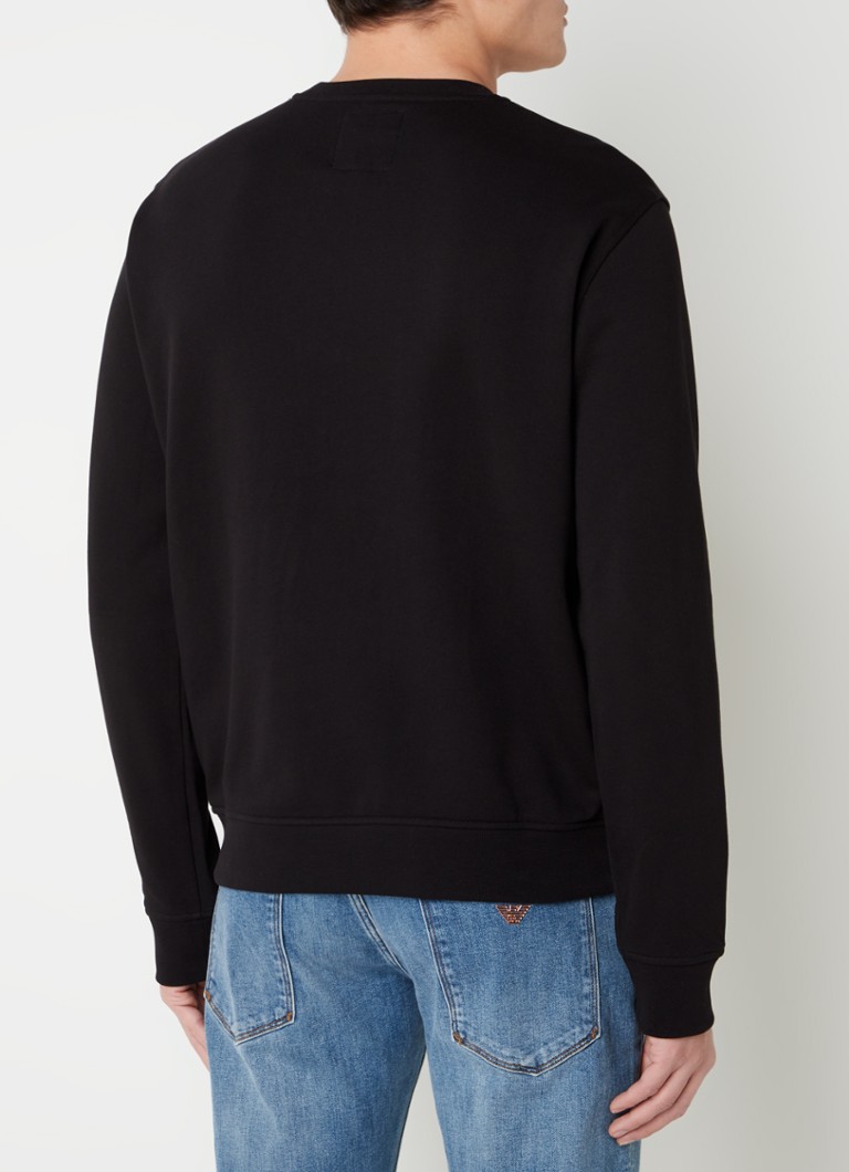 Pulover cu guler rotund Armani Exchange și logo brodat