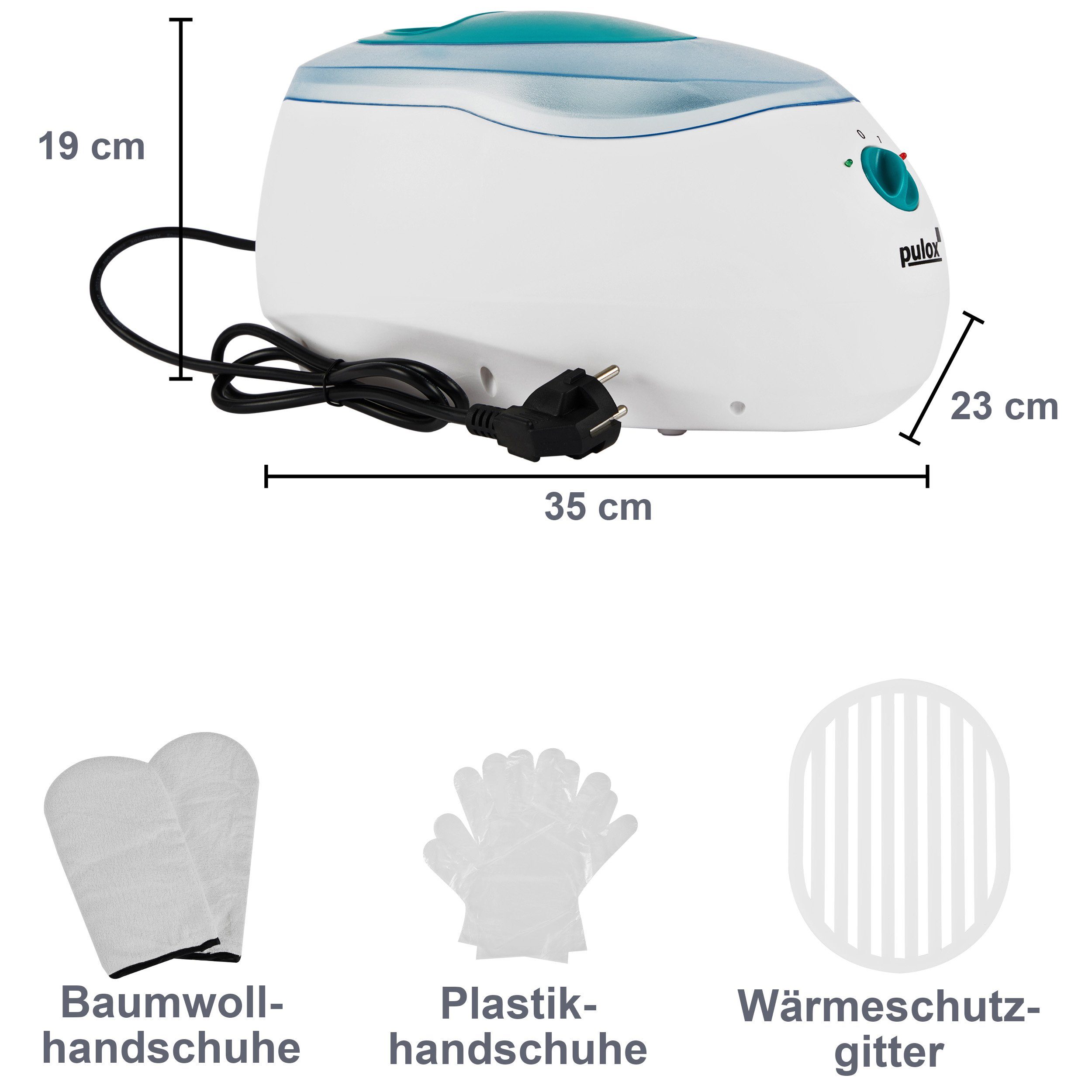 pulox Paraffinbad Wachsbad zum Schmelzen von Paraffinwachs - Einzeln