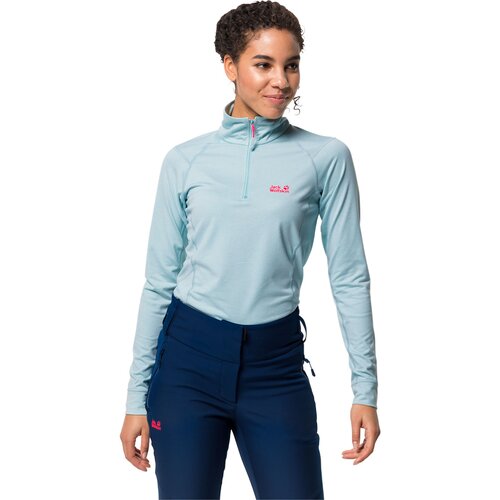 DAMEN SHIRT SNOW SKY HALFZIP