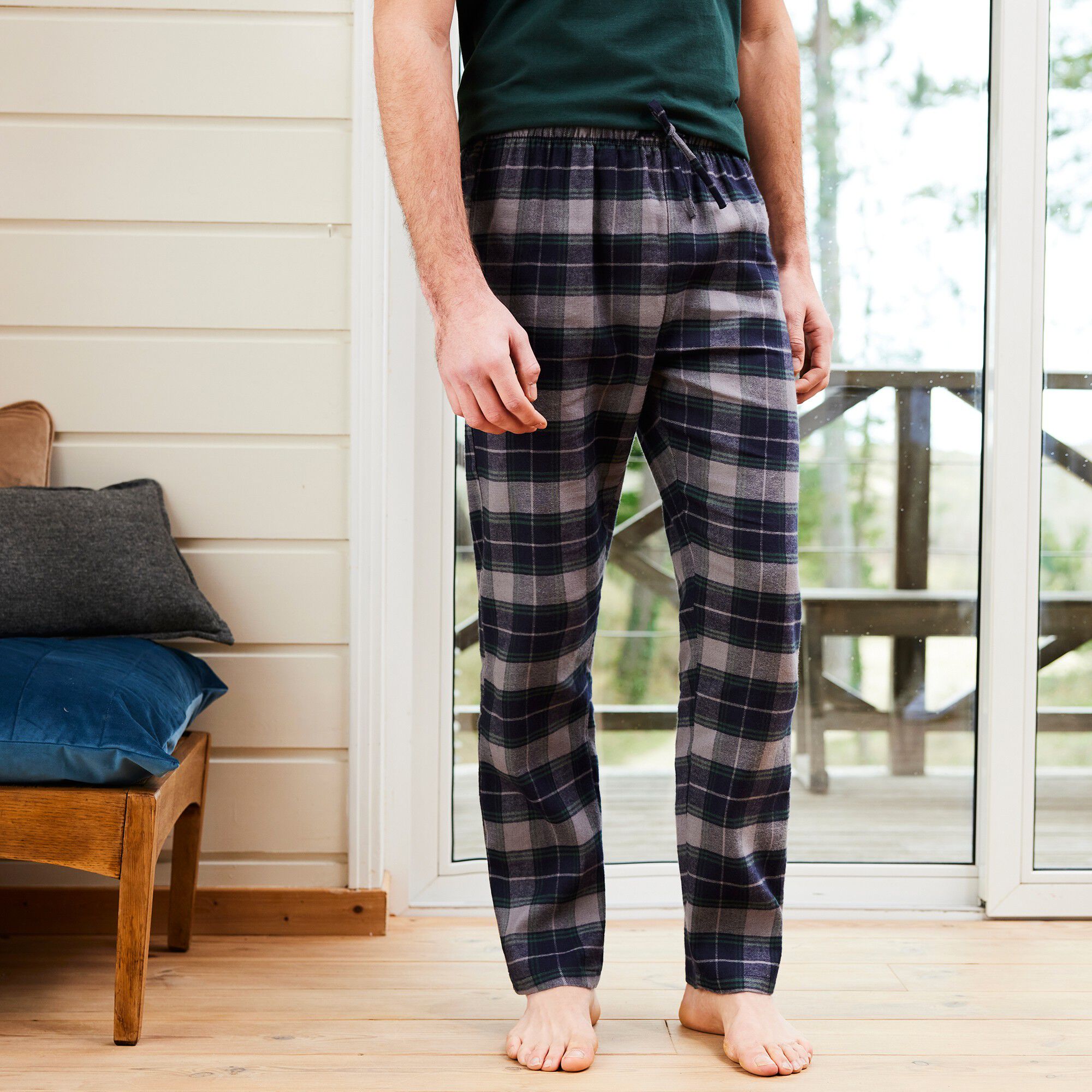 Pantalon pyjama flanelle carreaux