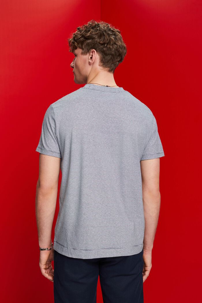 Gestreiftes Jersey T-Shirt, Baumwolle-Leinen-Mix