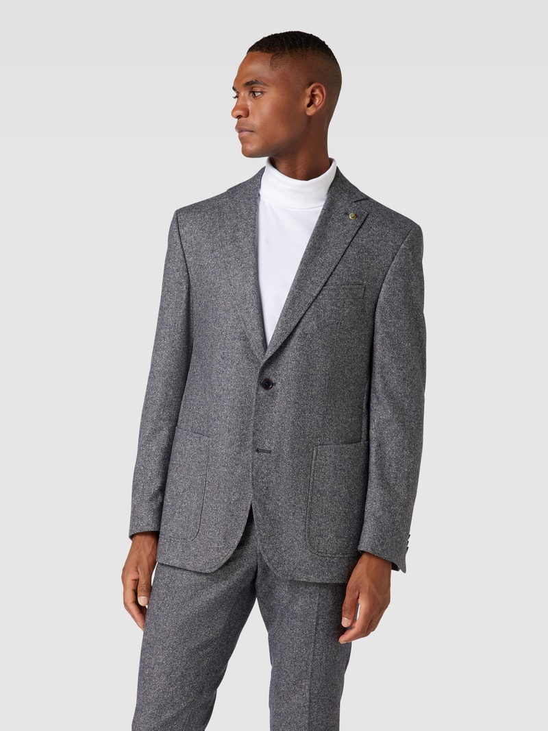 Regular Fit Sakko mit Reverskragen Modell 'Tedrick' in blau
