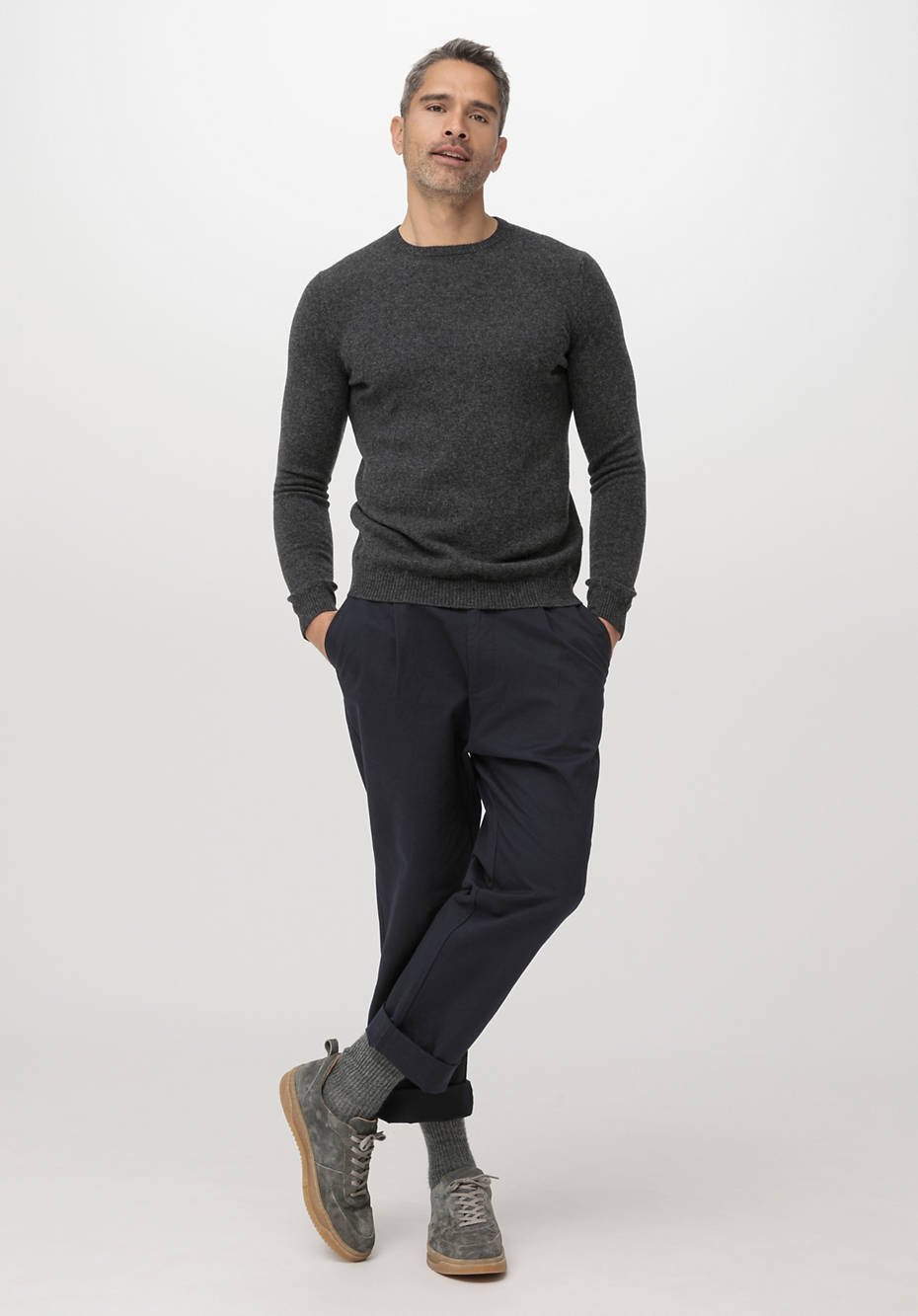 Pullover aus Schurwolle mit Kaschmir