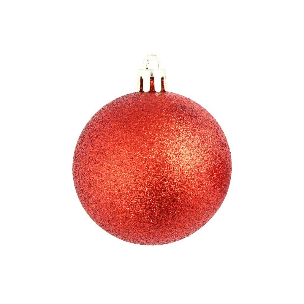 vidaXL Christbaumschmuck 100-tlg. Weihnachtskugel-Set 3/4/6 cm Rot (100-tlg)