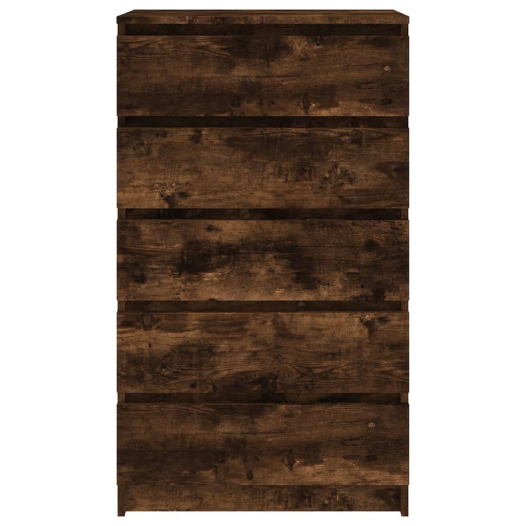 vidaXL Kommode Schubladenschrank Räuchereiche 60x36x103 cm Holzwerkstoff (1 St)