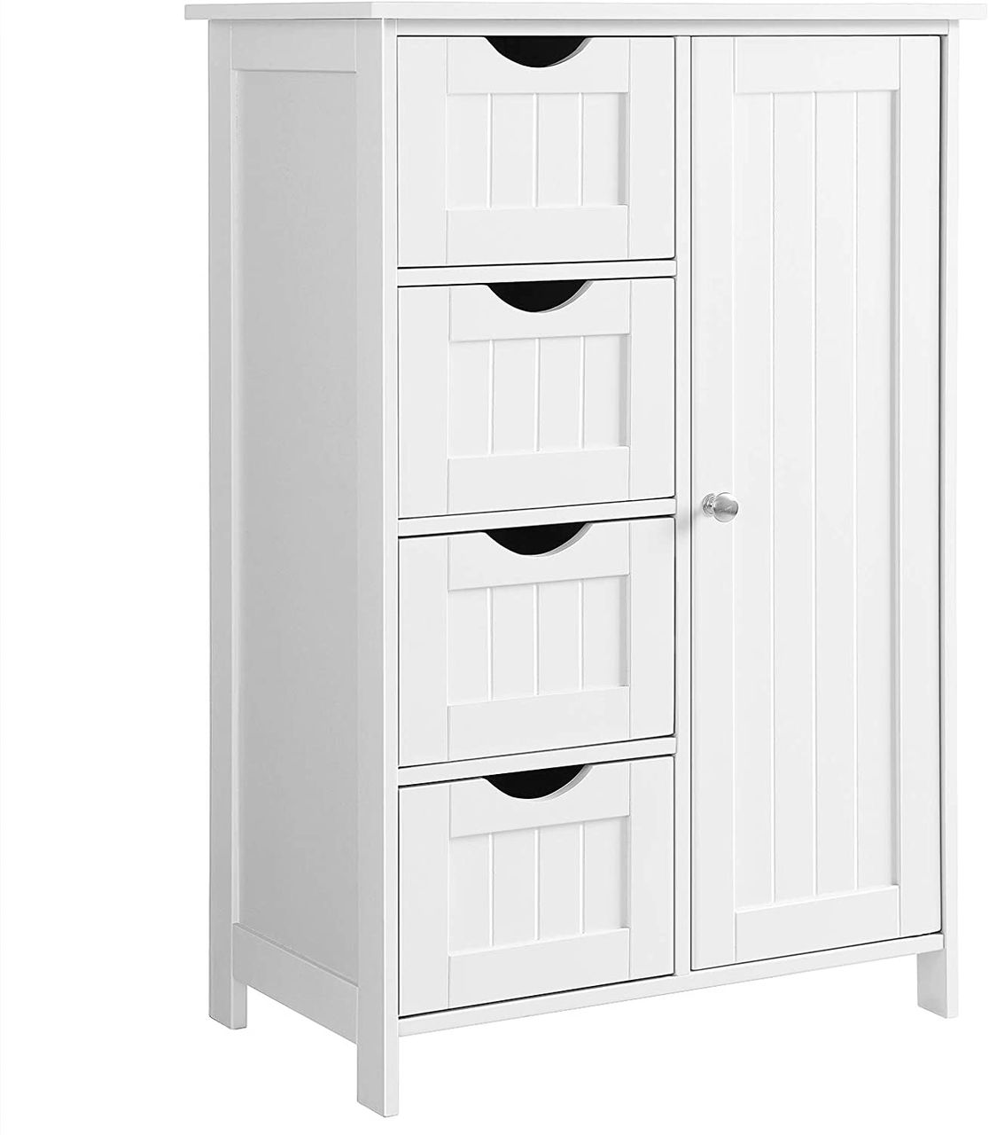 Vasagle Beistellschrank, mit 4 Schubladen, weiß