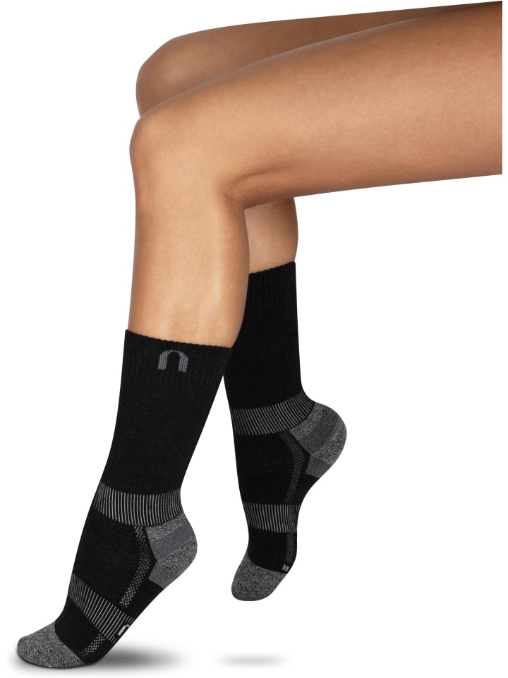 normani 2 Paar Merino Wander- und Funktionssocken in Anthrazit günstig kaufen