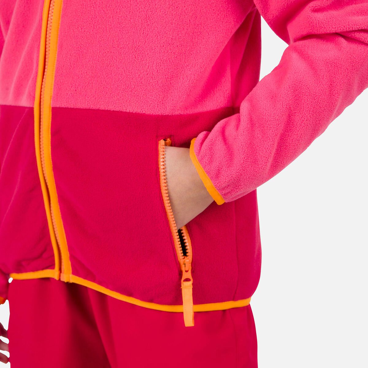 Junior-Fleecejacke mit durchgehendem Reißverschluss Strawpile