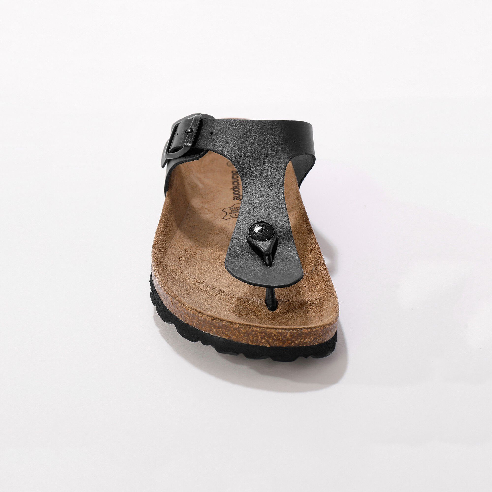 Sandales entredoigts cuir à boucle réglable