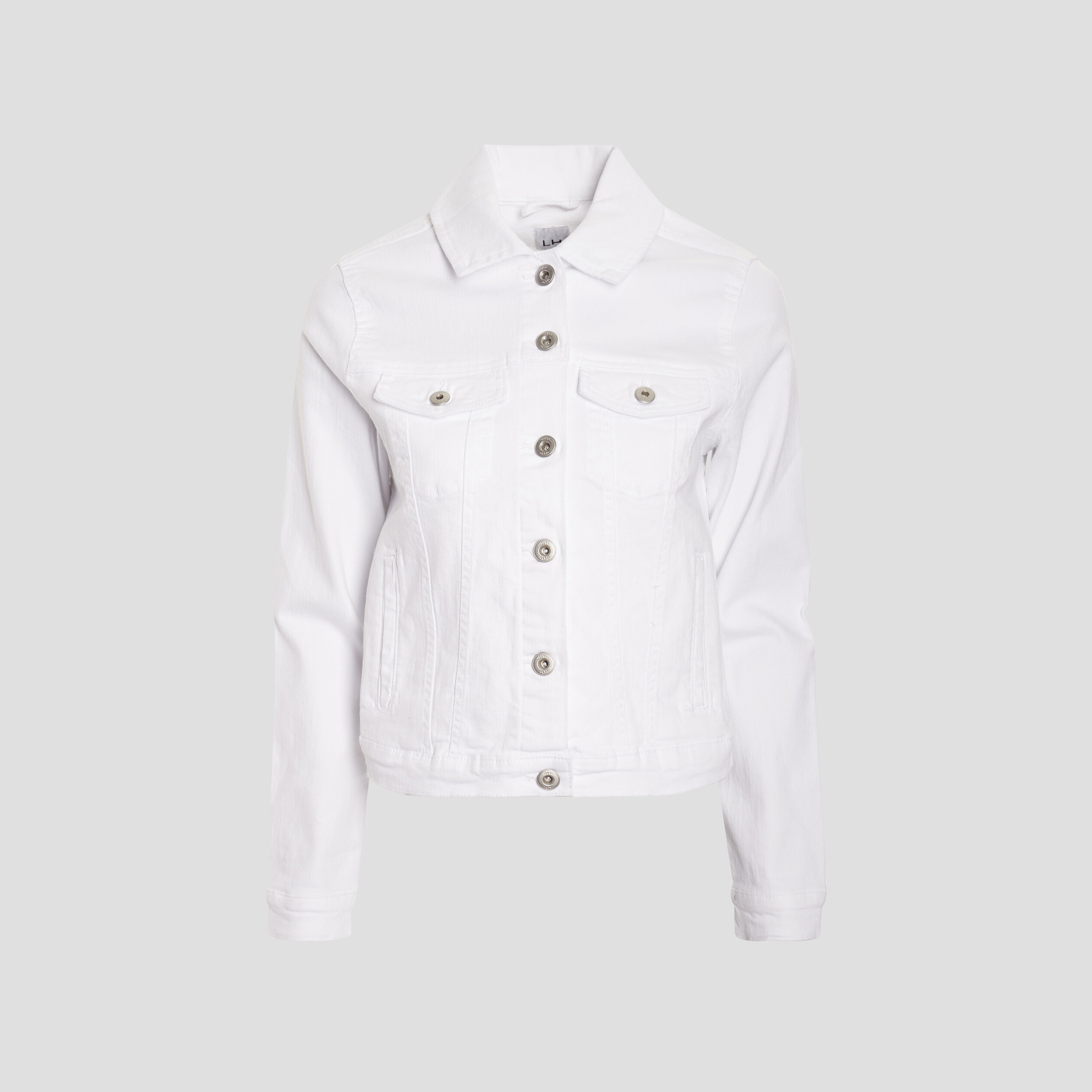 Veste droite en jean denim blanc femme | La Halle