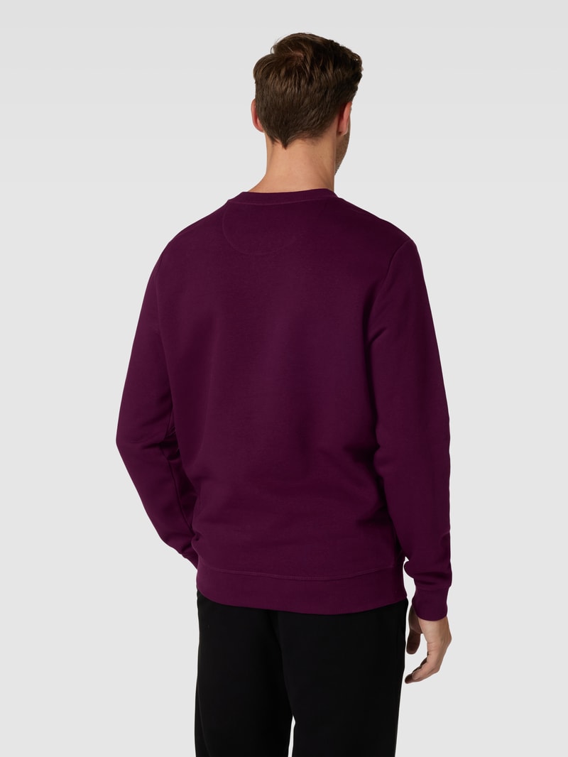 Sweatshirt mit Rundhalsausschnitt Modell 'TILO' in aubergine