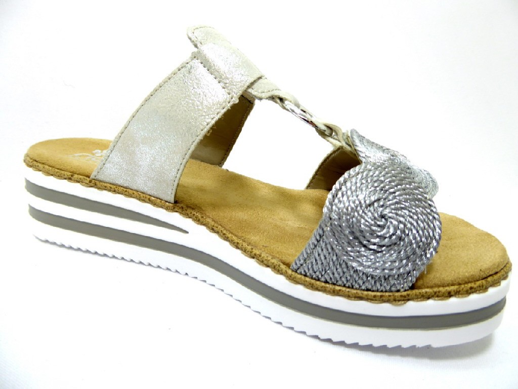 RIEKER Schnür-Stiefeletten silber