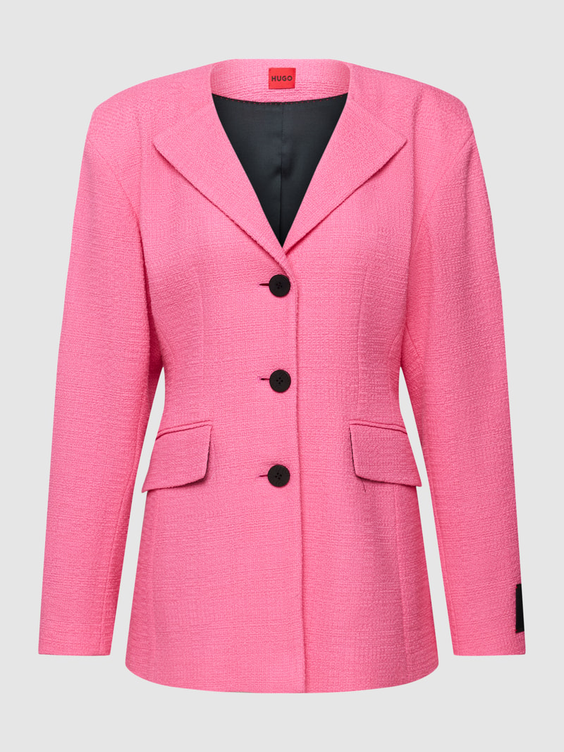 Blazer mit Label-Detail Modell 'Asola' in neon pink