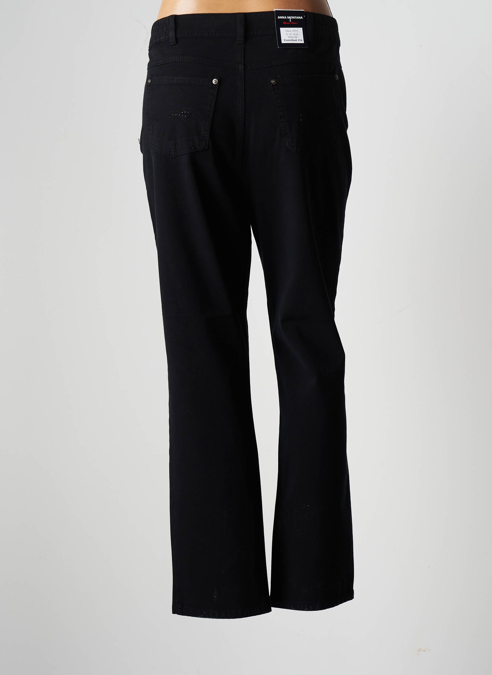 Anna Montana Jeans Coupe Droite Femme couleur noir