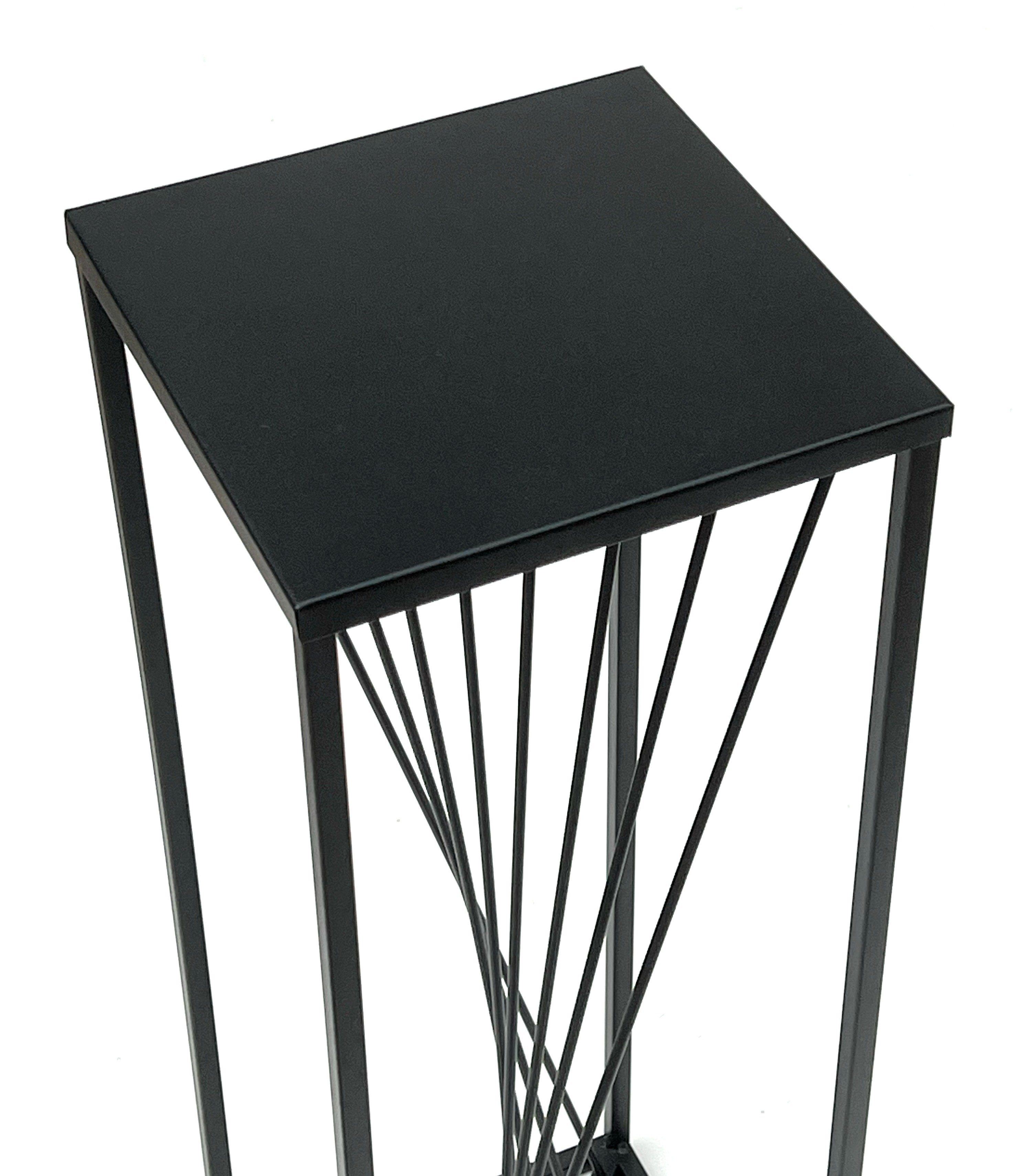 DanDiBo Blumenständer Blumenhocker Metall Schwarz Eckig Blumenständer Beistelltisch Design