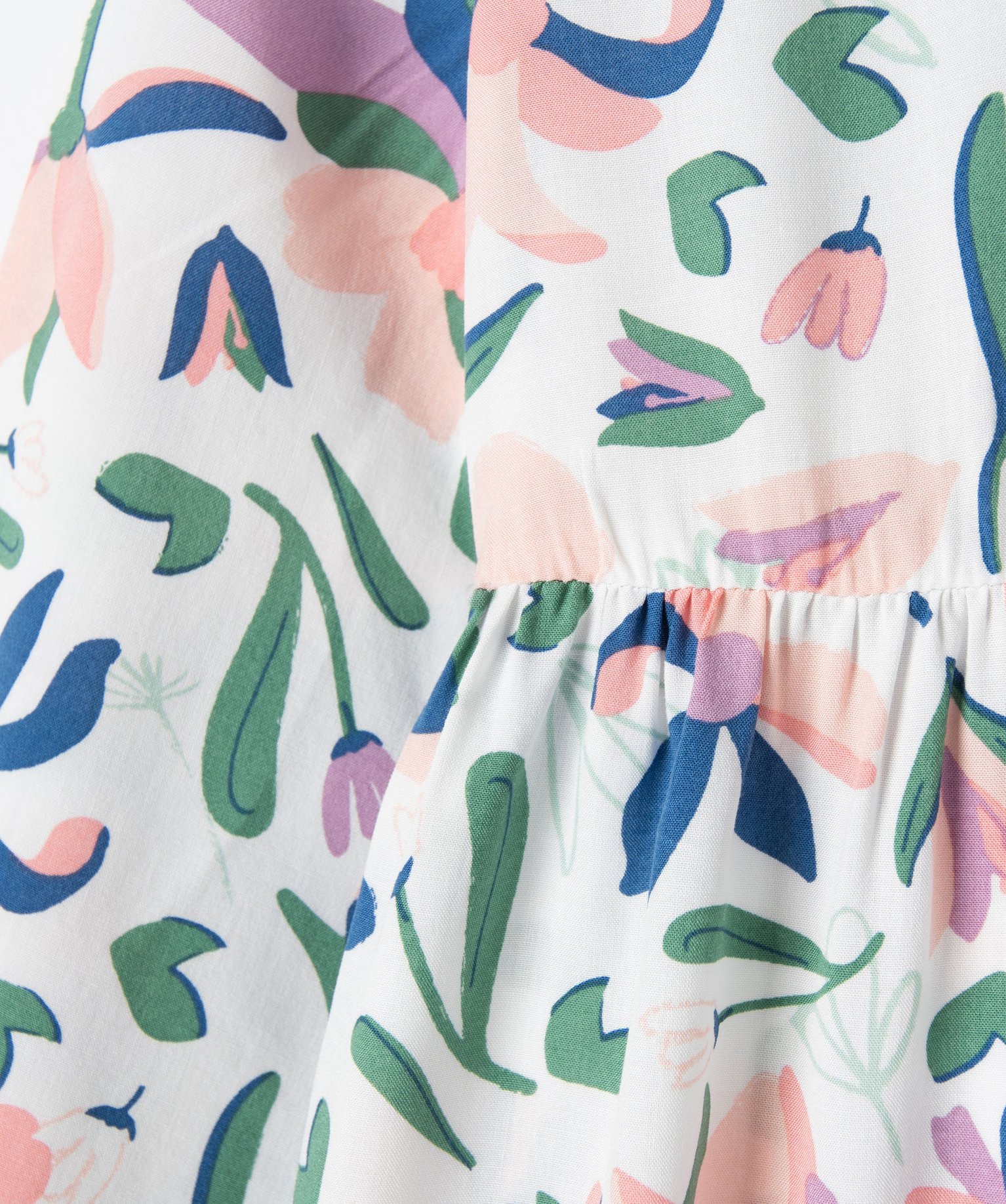 Robe à manches longues imprimée fille ecru | GEMO