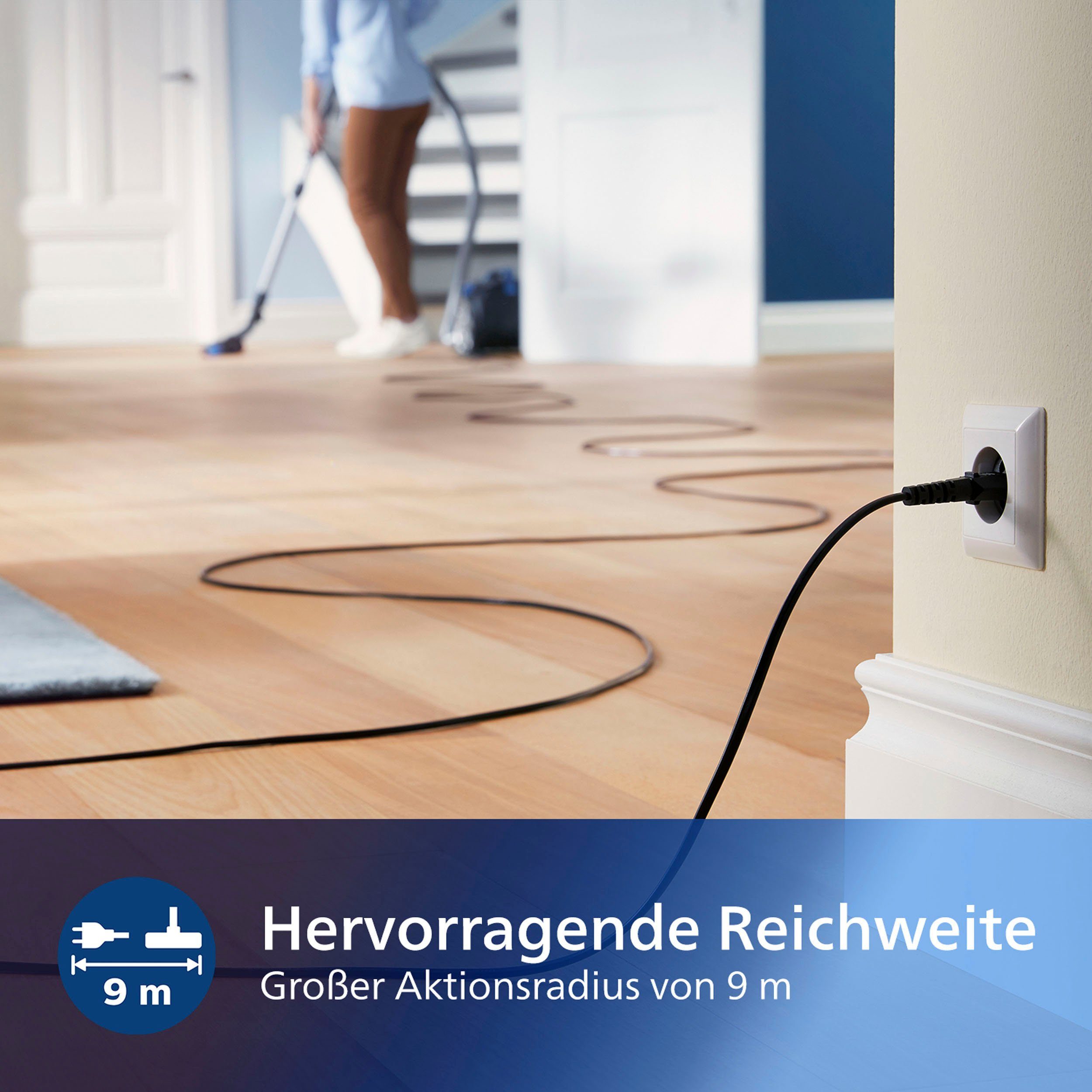 Philips Bodenstaubsauger FC8243/09, 900 W, mit Beutel