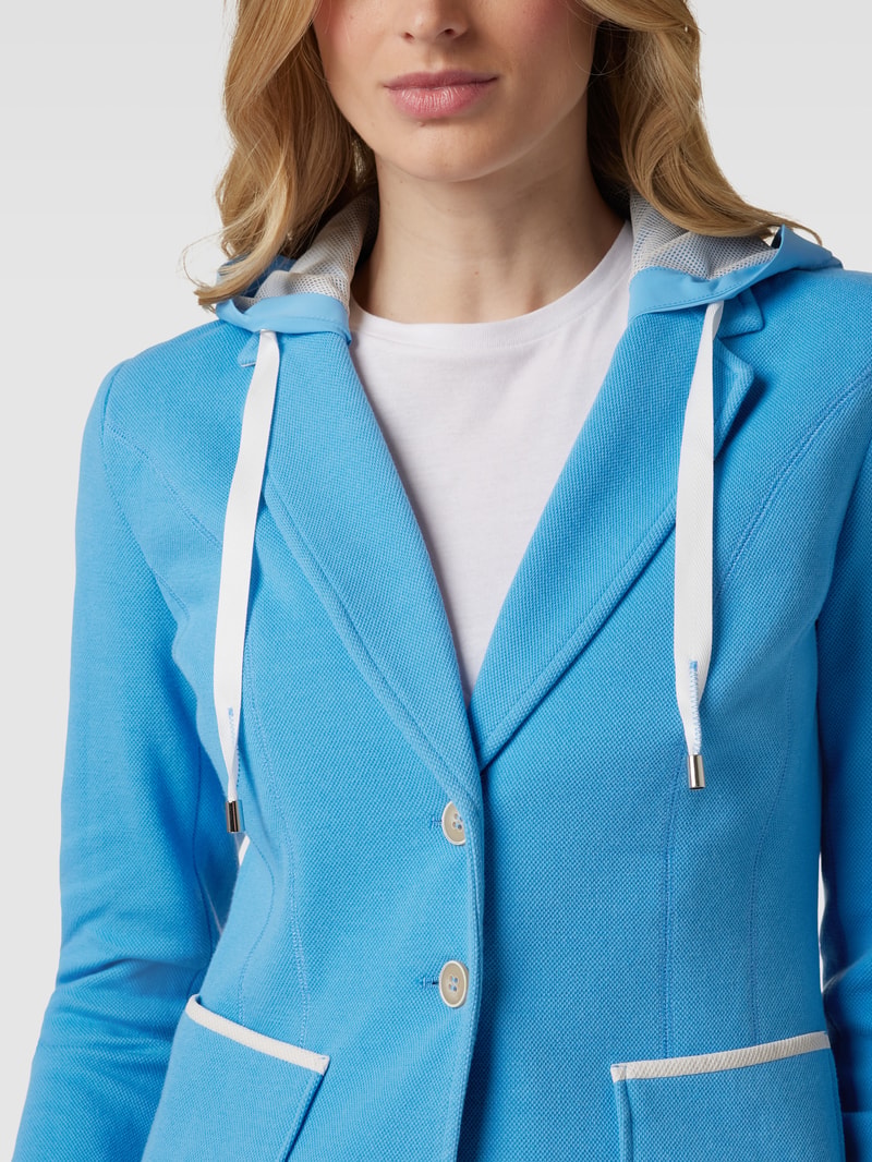 Blazer mit Kapuze in royalblau
