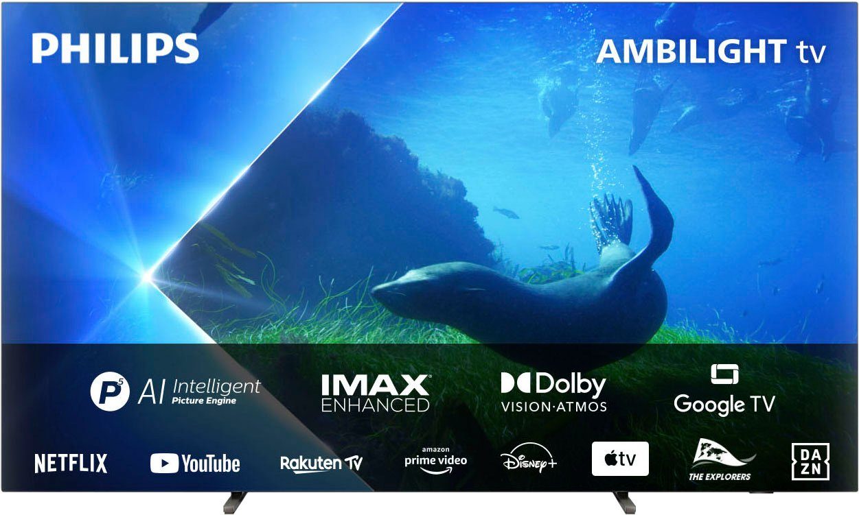 Philips 77OLED808/12 OLED-Fernseher (194 cm/77 Zoll, 4K Ultra HD, Android TV, Google TV, Smart-TV)