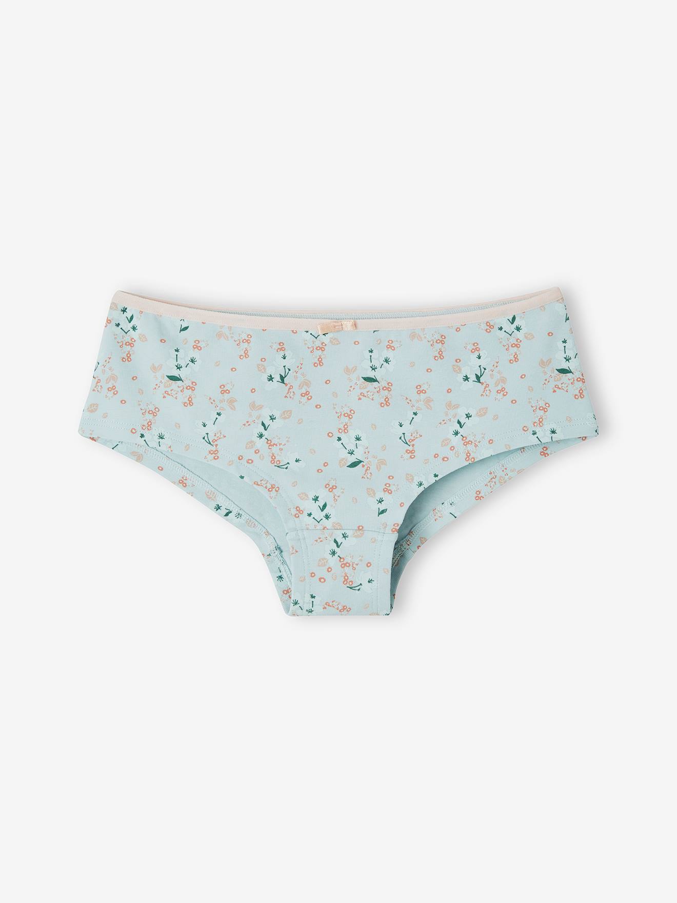 Lot de 5 shorties fille flowers rose poudré
