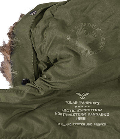 ALPHA INDUSTRIES, Parka Polar, Mikrofaser wattiert, oliv