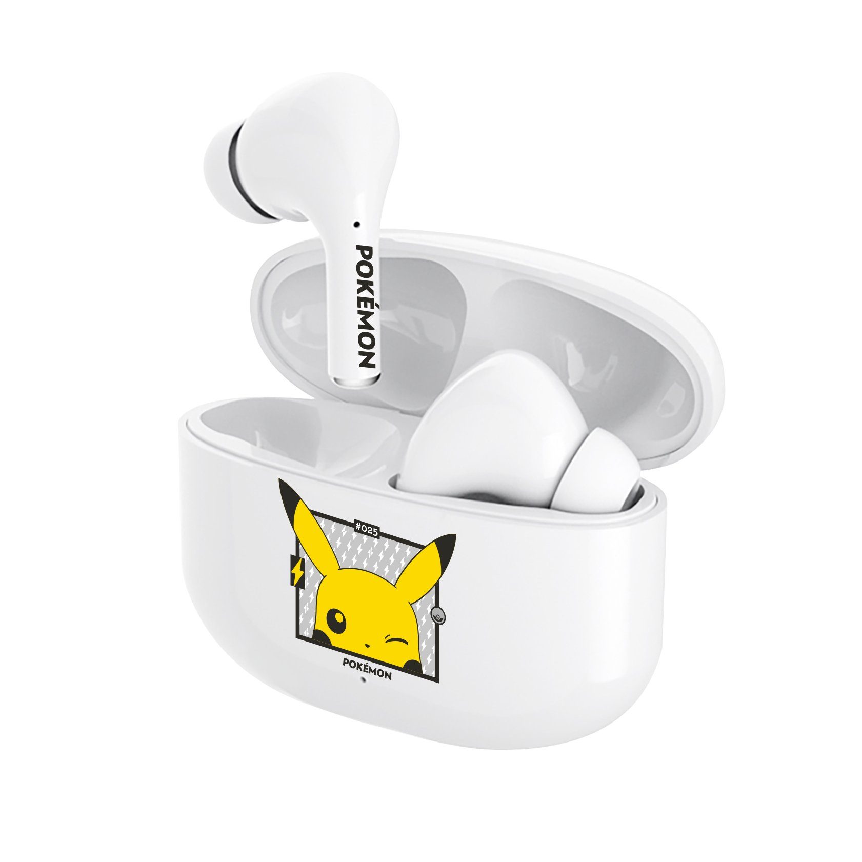 OTL Pokémon Pikachu Bluetooth 5.1 Kinder-Kopfhörer mit Ladebox Bluetooth-Kopfhörer (Google Assistant, Siri, Alexa, Voice Assistant, Bluetooth, True Wireless, Hochwertiger Sound, Leichtes Gewicht)