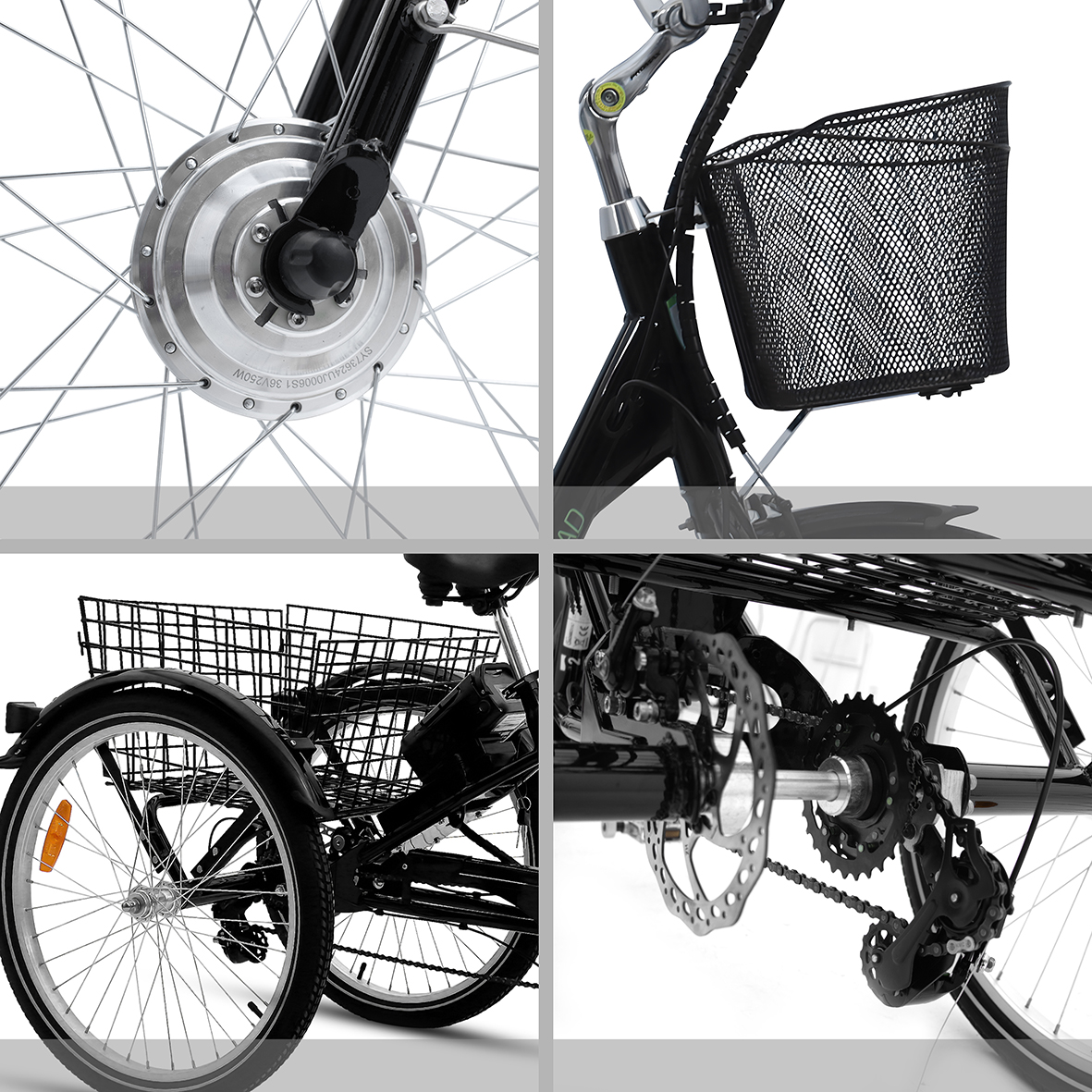 SachsenRad SachsenRad Lastenrad Dreirad T3A Trio mit Alarmanlage, Klapprad