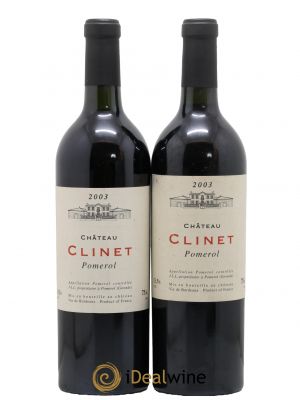 Château Clinet  2003 - Lot de 2 Bouteilles