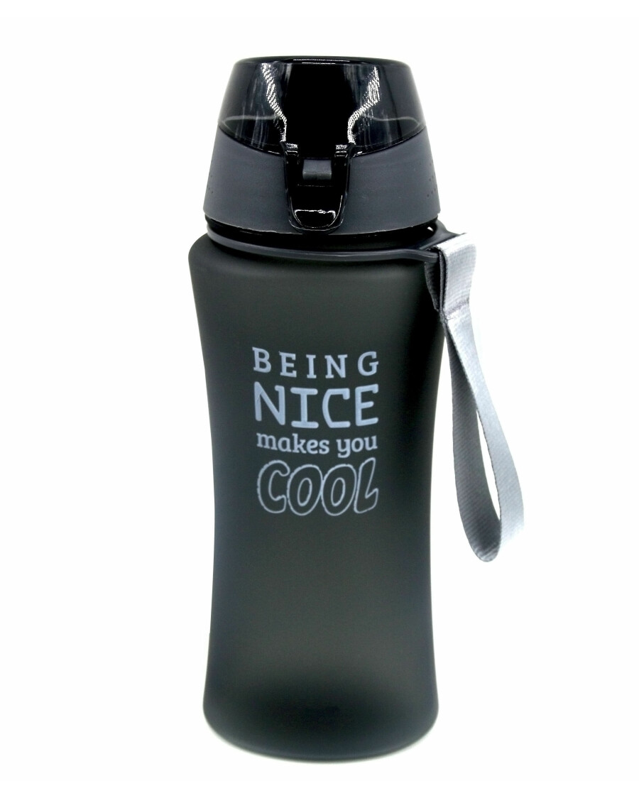 Trinkflasche mit Schriftzug