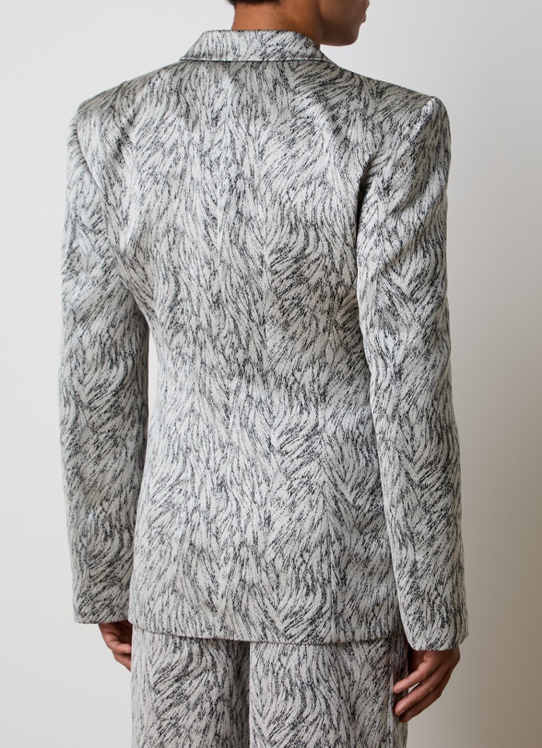 Louis Gabriel Nouchi Double-breasted slim fit jacket with jacquard design