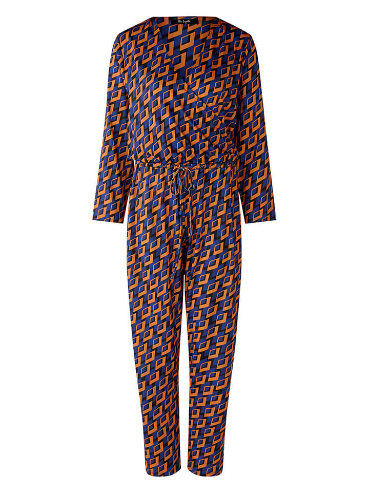 Miss Lagotte Jumpsuit in Blau/ Orange günstig kaufen