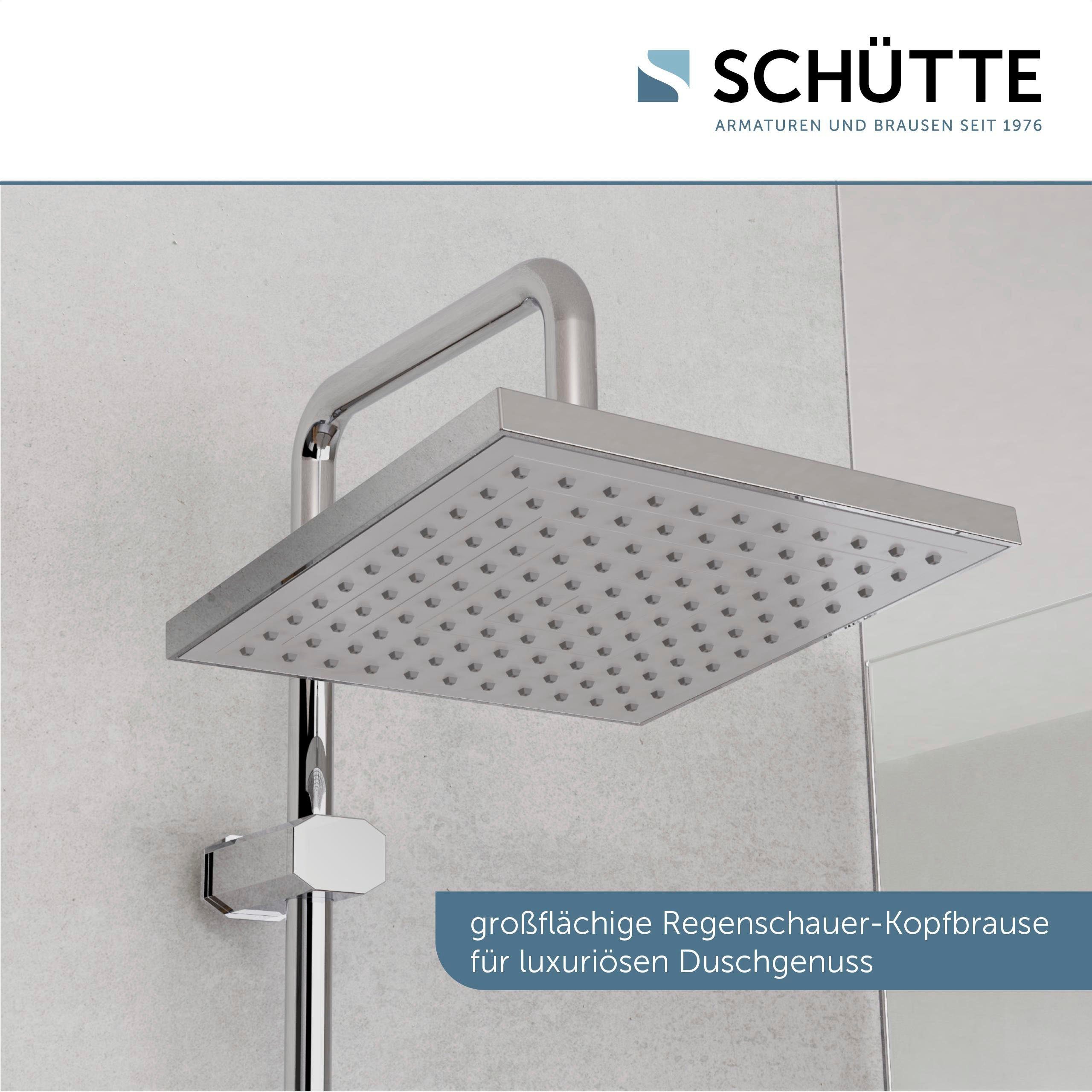 Schütte Brausegarnitur TOKYO, Höhe 102 cm, Set, inkl. Wasserspardichtung, Antikalk, höhenverstellb., Edelstahl-Stange