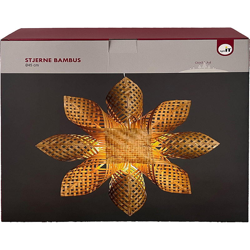 Home Stjerne 45 cm LED bambus natur