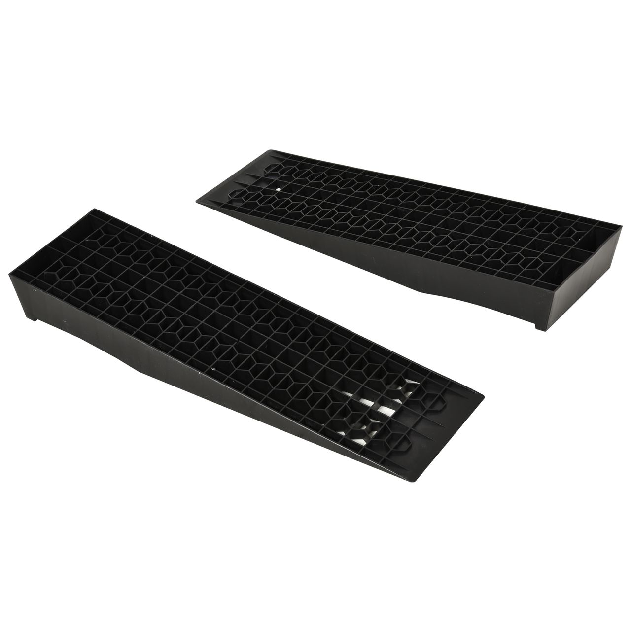DURHAND HOMCOM 2 Auffahrrampe Schwellenrampe Bordsteinrampe Gummirampen PP Schwarz 70 x 20 x 8 cm