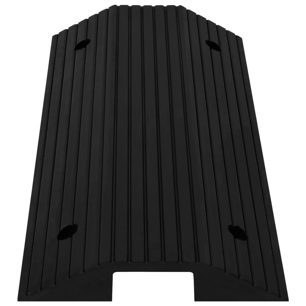 vidaXL Verkehrsschild Brückenschwellenrampe 2 Stk. 80x40x8 cm Gummi, (2 St)