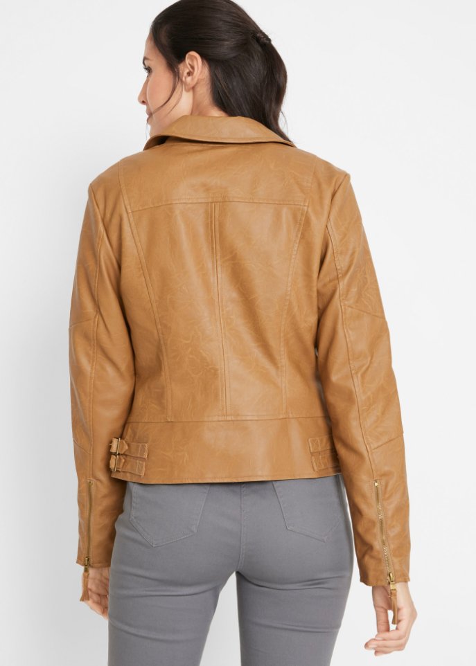 Lederimitat-Jacke